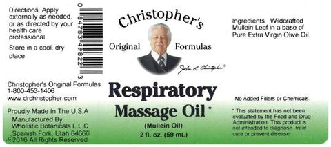 Respiratory Massage Oil 2 oz