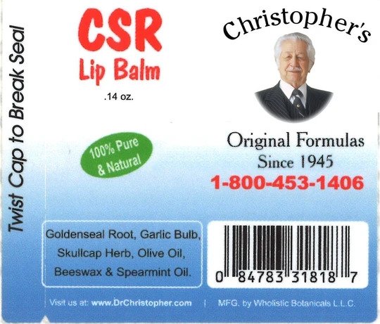 CSR (Cold Sore Relief) Lip Balm