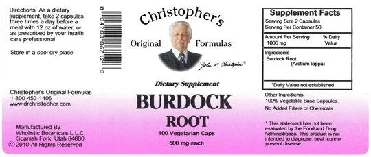 Burdock Root - 100 Capsules